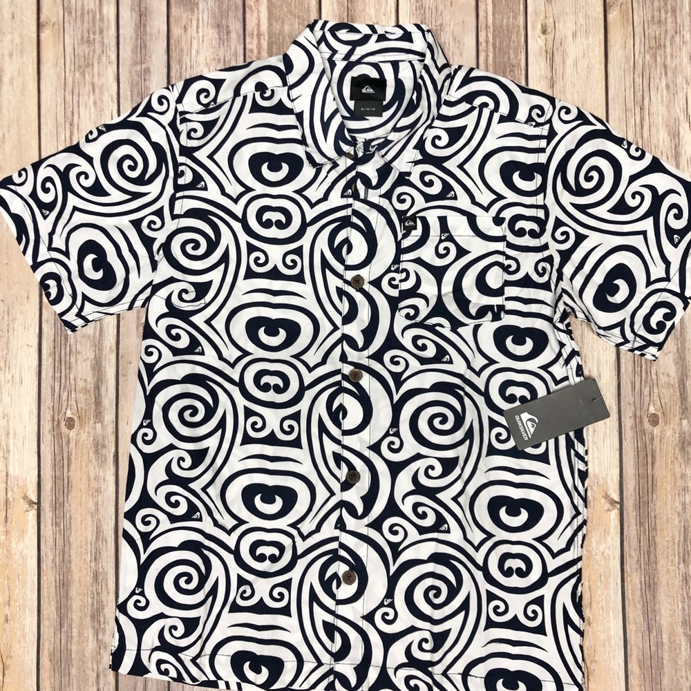 Quiksilver Aloha Shirt boys size Medium